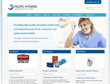 Tablet Screenshot of pacifichygiene.com